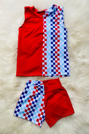 You Pick the Style  --Checkered Patriotic-- *(leave sizes in the notes at checkout)*