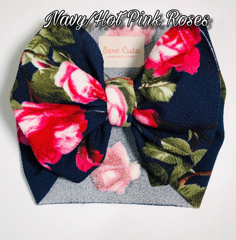 Navy and Hot Pink Roses