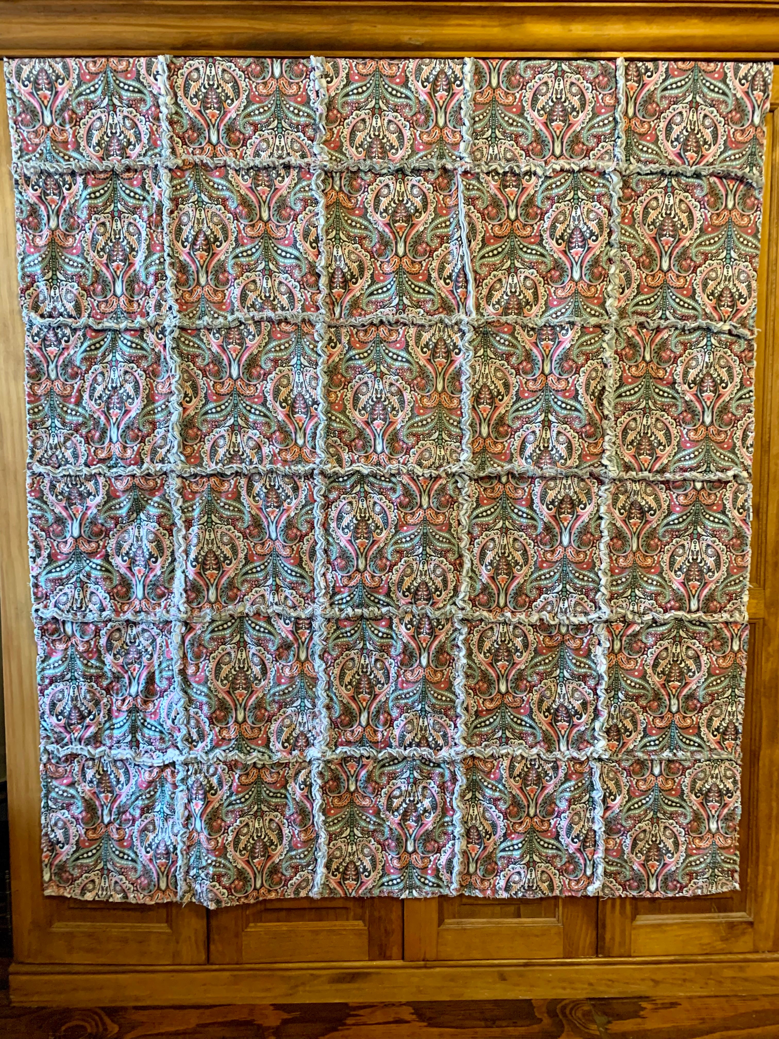 Pink & Green Paisley Child's Quilt 45"x55"