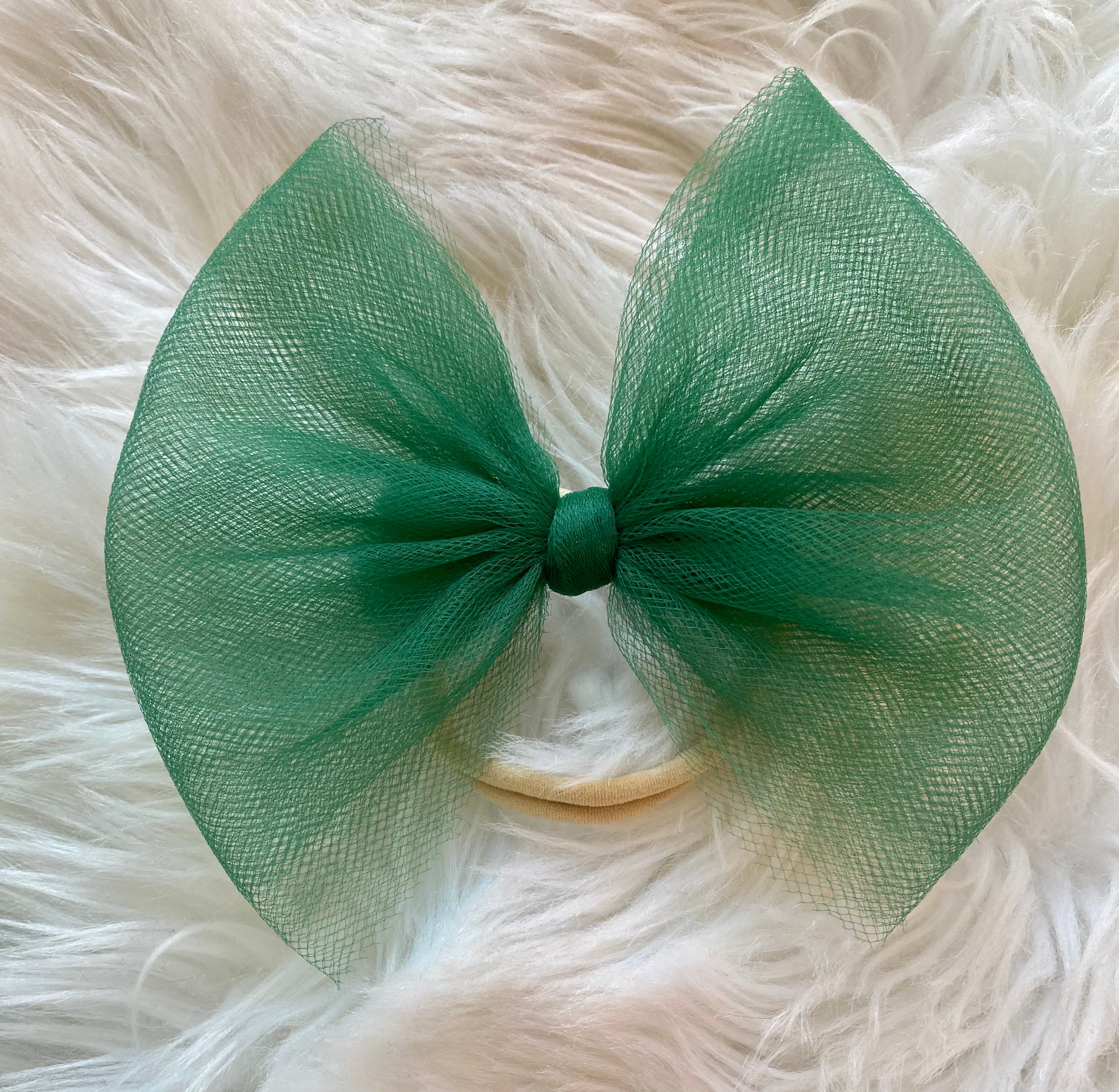 Hunter Green Tulle (No Sailor or Ritzy Bows available in these)