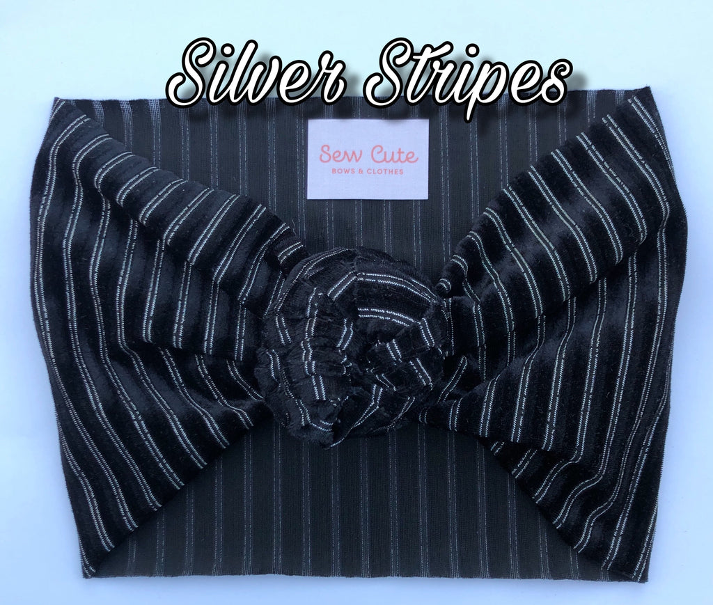 Velvet Silver Stripes