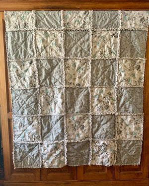 New blue and gray Child's Quilt 45"x55"