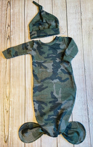 Camo Knotted Gown (Hat Not Included)