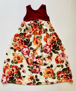 Rare Roses Sleeveless Low Back Maxi Dress